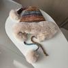 Northeast plush cute ear protection hat children's autumn and winter warm knitted wool headgear retro face little Lei Feng hat