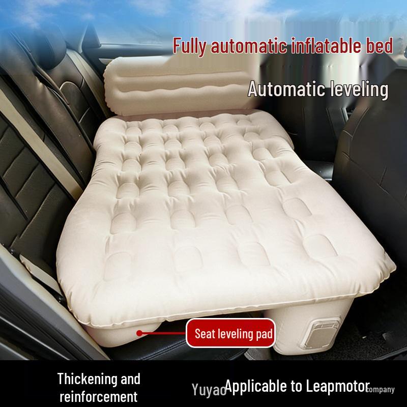 Leapmotor C11 C16 Rear Seat Automatic Inflatable Mattress Sleeping Pad Orange - Auto Inflate/Deflate + Leveling