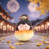 Large Roly-Poly Tang Dynasty Lady Ornament - Home Entrance & Festival Gift