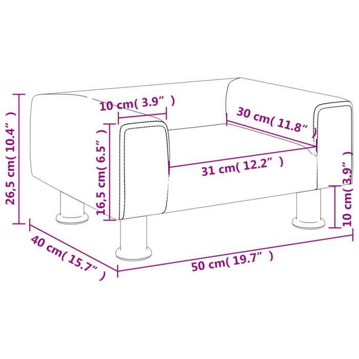 VidaXL Canapé pour enfants noir 50x40x26,5 cm velours 3196340