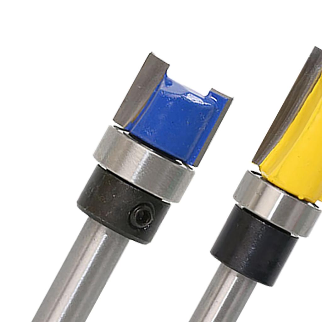 Woodworking Router Bit Set Cemented Carbide Flush Trim Router Bit Set with 6.35mm Shank