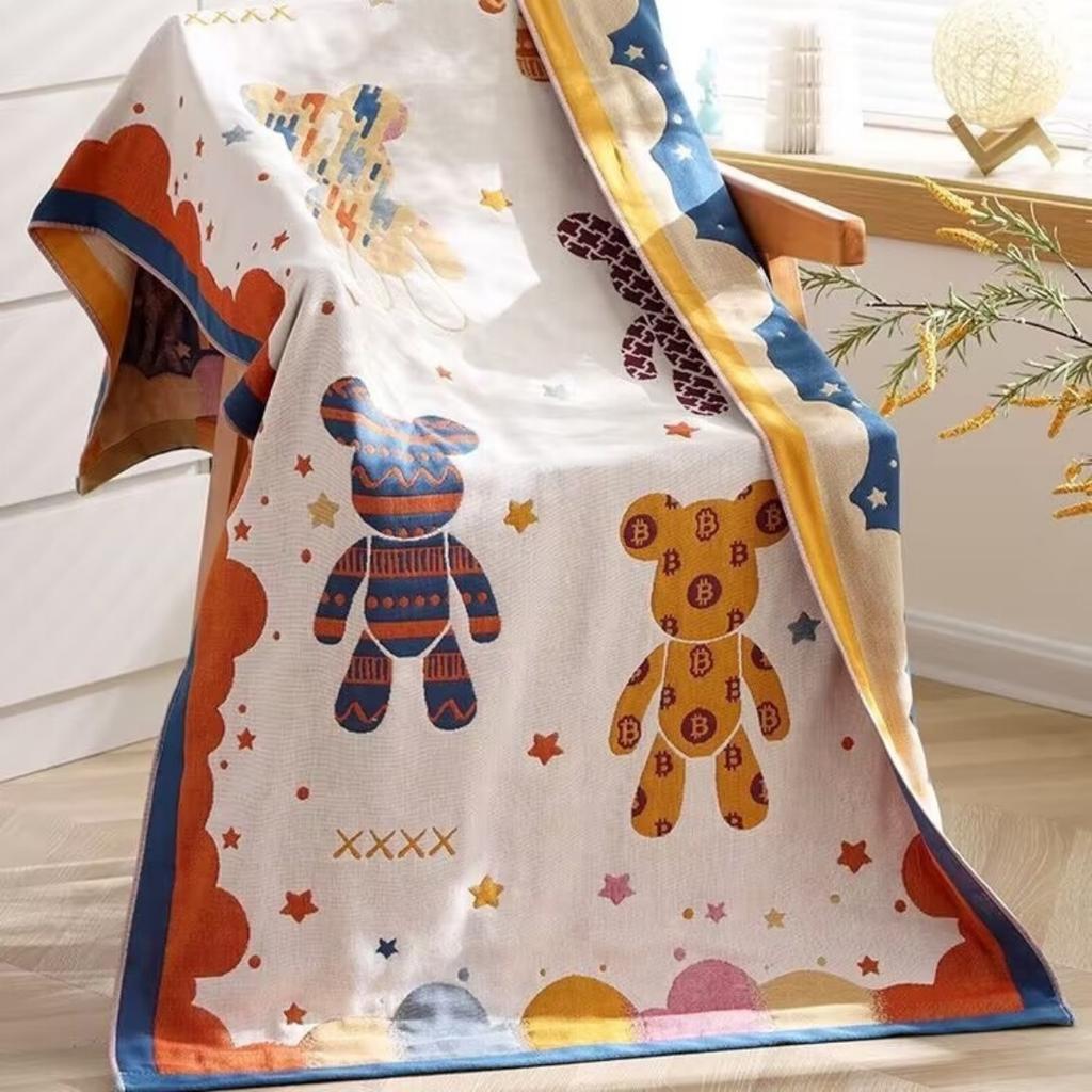 JOYBLISS Pure Cotton Gauze Bath Towel, Quick Drying, Absorbent Non Shedding Towel for Both Men and Women, Couple Shower Towel