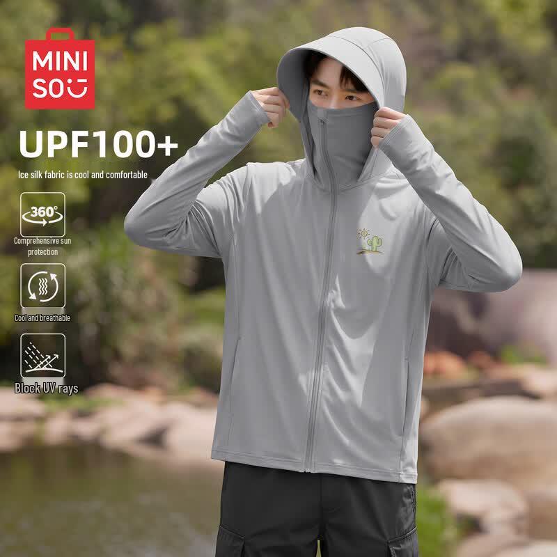 MINISO Men s Ice Silk Sun Protection Hoodie Jacket M