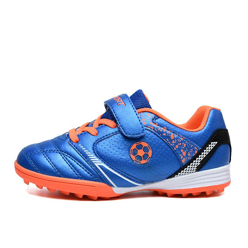 Sports No-lace-up Football Shoes Artificial Grass Men's and Women's Broken Nails Student Training Shoes Magic Buckle