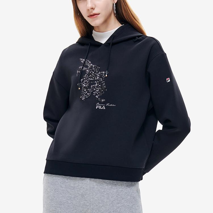New FILA Sweatshirts Women's Jet Black F11W218209F-BK
