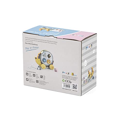 PolarB Polar B Piggsvin Sortering Trekkeleke, Bursdagsgave, Formmatching, TYPR44025, 20,2 x 9,7 x 16,3 cm (x 1)