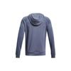 Under Armour Solid Logo Print Fleece Hoodie Men Hoodie Mist-Blue 1357092-767