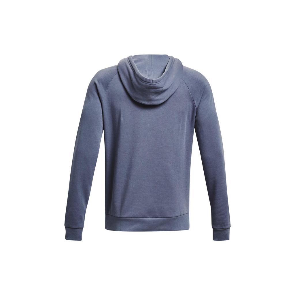 Under Armour Solid Logo Print Fleece Hoodie Men Hoodie Mist-Blue 1357092-767