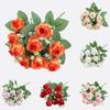 Simulation Flower Mini Rose Wedding Bride Holding Bouquet Living Room Flower Arrangement Decoration Gradual Change Rose