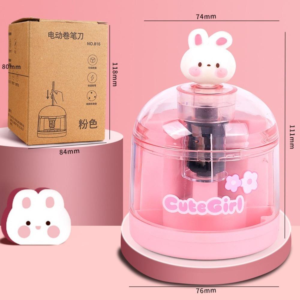 

Battery Charging Electric Pencil Sharpener Cartoon Astronaut Rabbit Design Automatic Pencil Sharpener Portable Cute