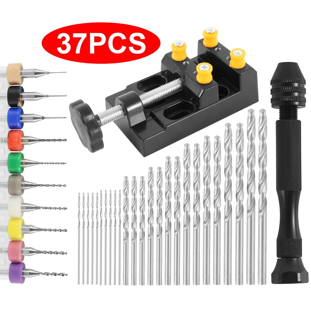 Twist Drill Bit Aluminum Alloy Micro Hand Drill Mini Micro Woodworking Tools Drilling Rotary Tool Manual for Jewelry Craft