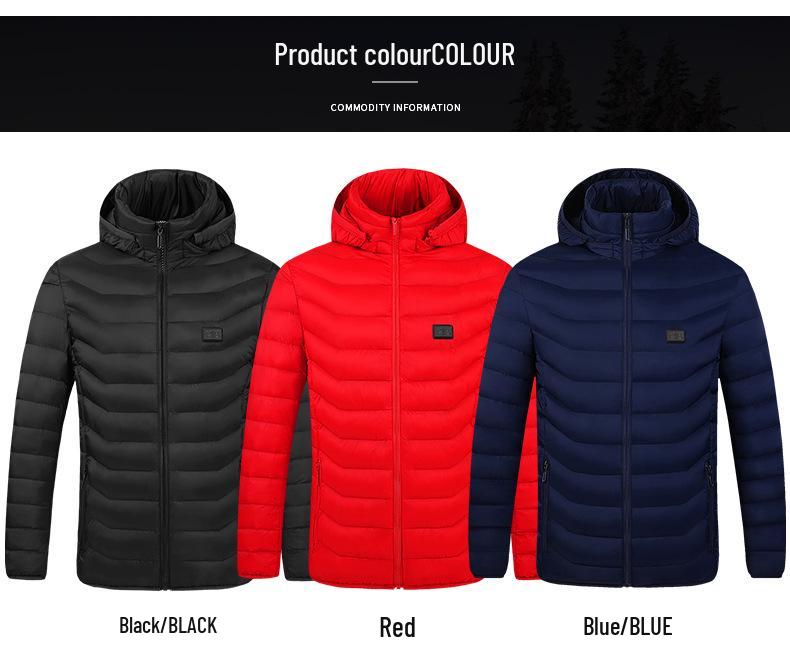 Dual-Control Hooded Heated Jacket with Three-Speed Intelligent Temperature Heating