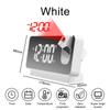 LED Digital Electronic Alarm Clock Ceiling Projector with 180° Rotatable Projection Time USB Desktop Bedroom Bedside Mute