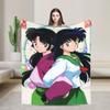 Y2K InuYashas Kagome Shippou Blankets Lightweight Thin Coral Fleece Plush Cozy Throw Blankets Machine Washable