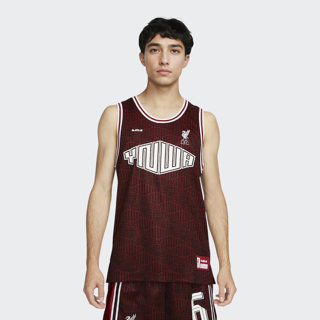Nike LeBron X Liverpool FC Letter Logo Print Sleeveless Basketball Vest Men Tops Red DV9519-652