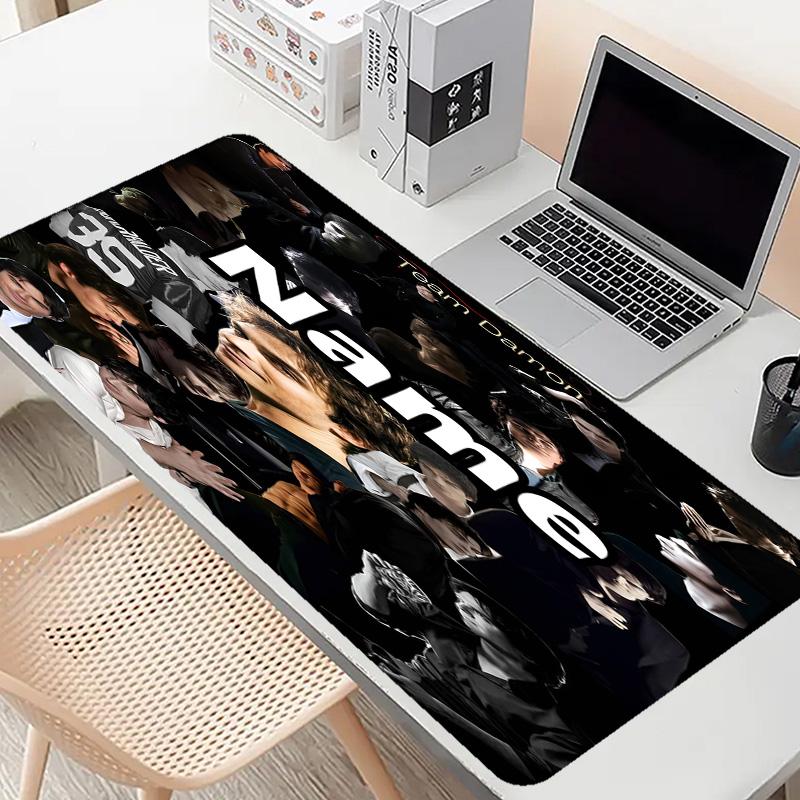 Custom Name Personalized Damon Salvatore Pattern Mousepad, Laptop PC Desk Mat, Decorative Desk Mat for Home Keyboard Pad Gift