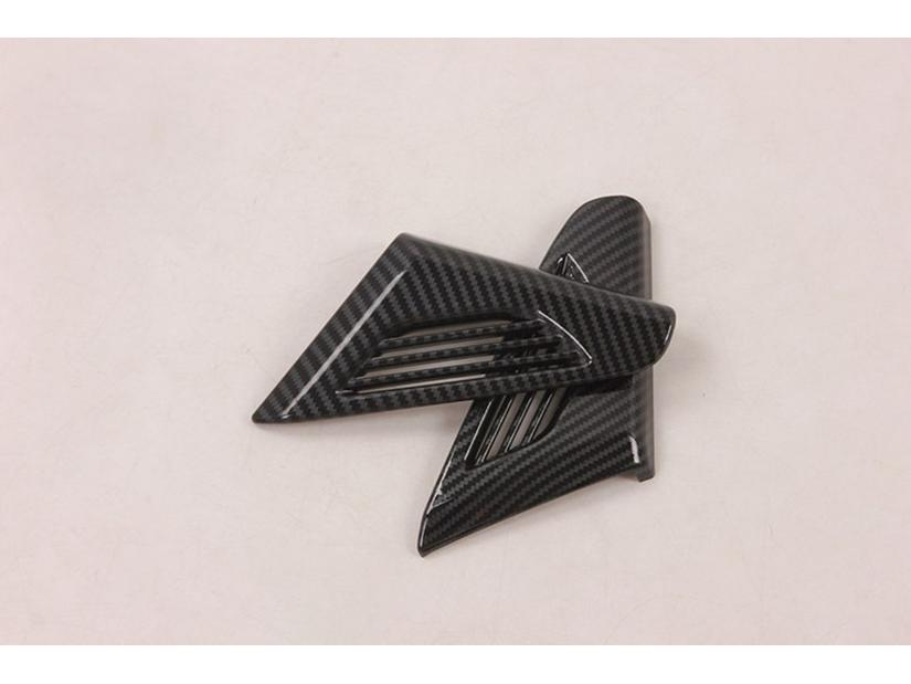 2019 MODEL-X-ABS Black Titanium Carbon Fiber Front Air Outlet Trim