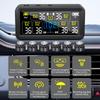 4/6 TPMS-sensorer Solcellsdriven TPMS Däcktrycksövervakningssystem Autotruck TPMS Digital LCD-display Bil Däcktryckslarm 0~9.9Bar