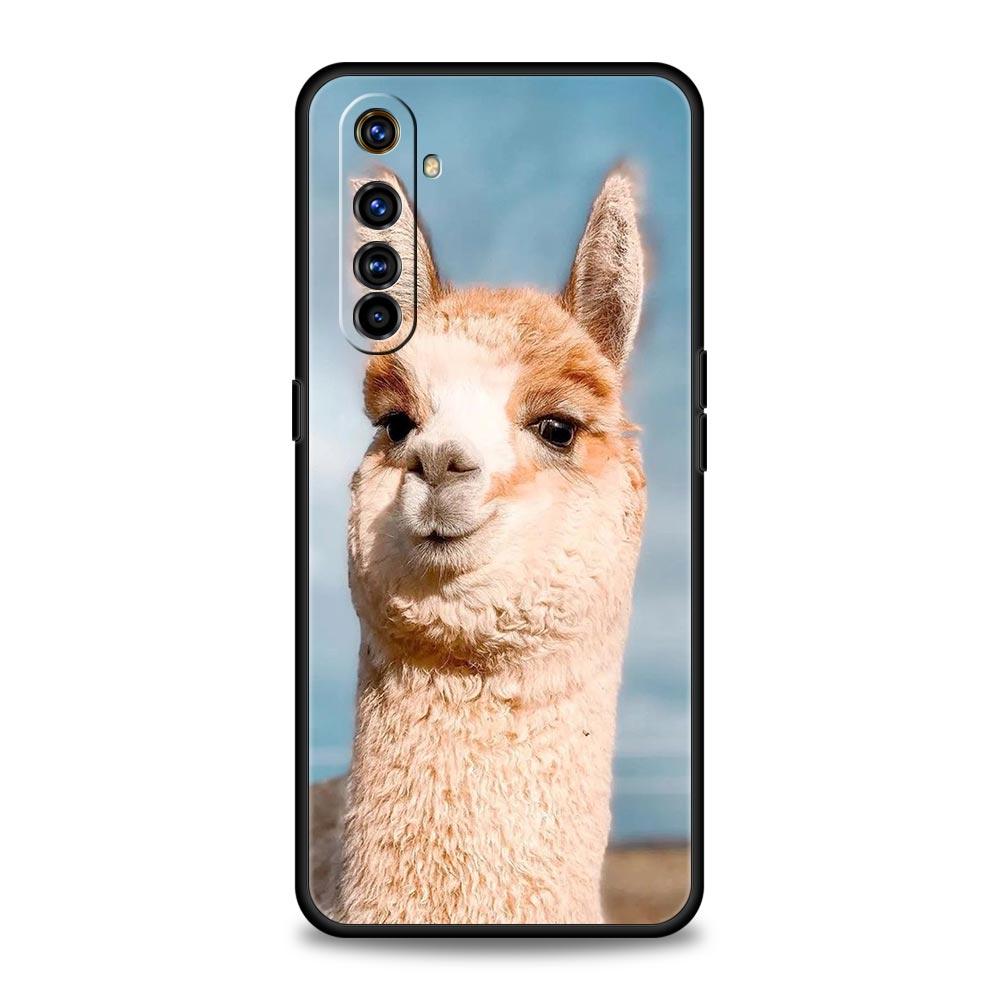Kawaii Alpaca lovely Phone Case For Realme 12 11 10 9 8 5G 7 6 GT5 GT3 GT2 Pro Plus C21 C11 C25 C35 GT Neo 2 3 3T 5 Soft Cover