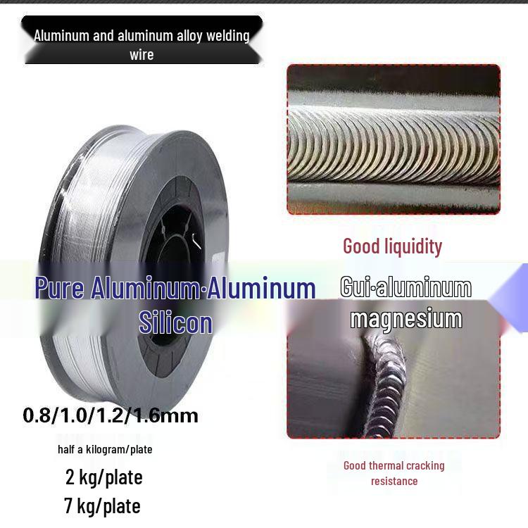 Ren Aluminiumsvets tråd - ER1070, Kisel ER4043/ER4047, Magnesiumlegering ER5356, Gasskyddad, 1,2 mm