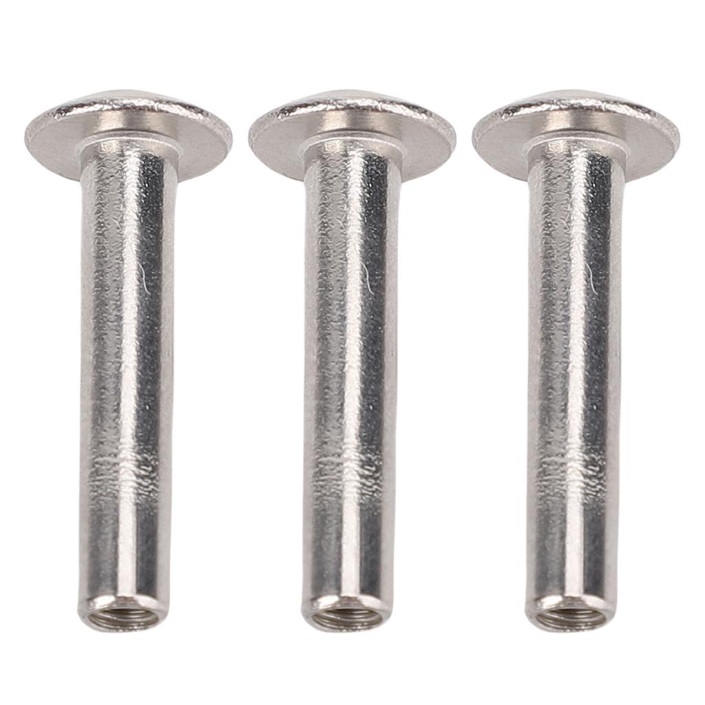 4x21x8.5mm 100 Set M3 Set Știfturi Nituri Știfturi Nituri Tubulare cu Cap Dublu pentru Artizanat Îmbrăcăminte din Piele PU