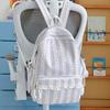 Schoolbag gentle department fresh color scheme striped design backpack student party daily commuting shopping spring outing large capacity schoolbag