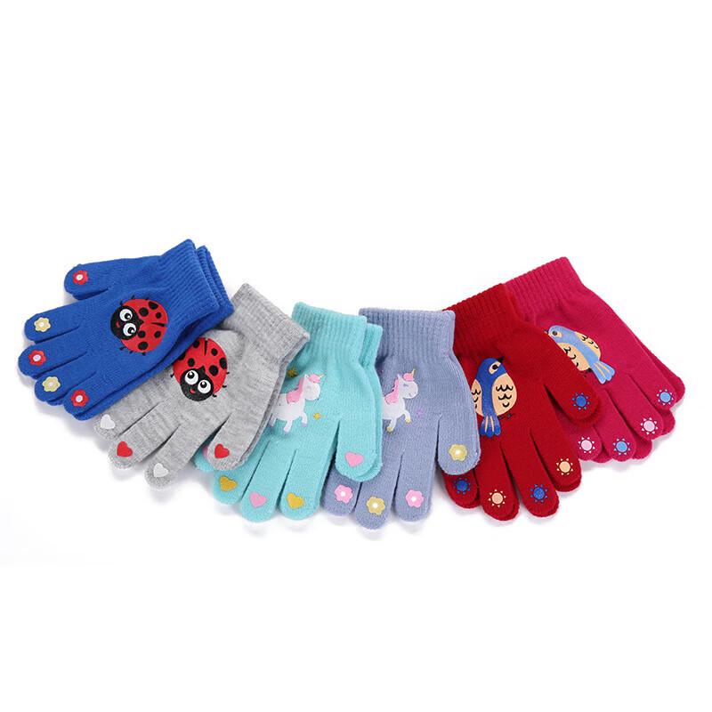 Children s Warm Animal Pattern Gloves (3 Pairs)