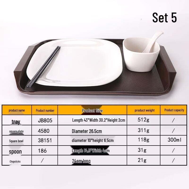 Qianxing Melamine Divided Dining Set
