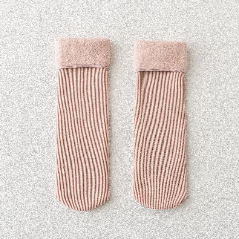 

Детские зимние теплые носки для девочек, утепленные теплые носки, домашние напольные носки LXY розовый