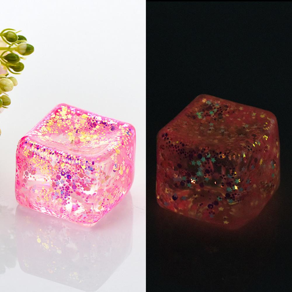 Maltose Simulated Tofu Small Ice Cubes Anti Stress Slow Rebound Polar Light Colorful Squeeze Tpr Block Decompression Toy