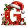 Red Initials Christmas Ornaments 2D Acrylic Personalized Gnomes Monogram Pendant with Santa Hat 26 Letters Christmas Tree Hanging Decoration for Xmas