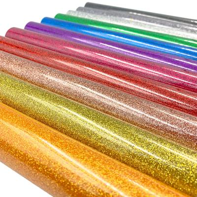 Sheet Glitter Shiny Heat Transfer Vinyl Iron-on Heat Press HTV T-shirt Textiles Cricut Iridescent Craft Cutter Film Sparkle