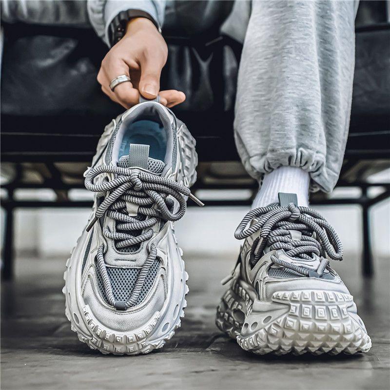 Fashion Black Low-Top Men's Casual Sneakers Running Korean On Clearance Price Jump Lightweight Original Fashion Wide Male Sports Shoes