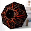 1pc Flame Design Automatic Umbrella - 8-Rib Foldable Design, Outdoor Adventures, and Family Celebrations Yy250829005
