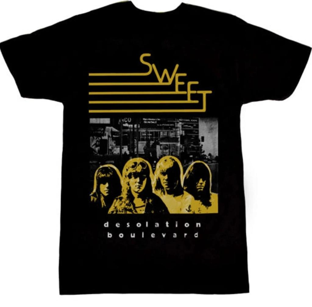 T-shirt nera unisex per tour album band dolce Tutte le taglie dalla S alla 5XL