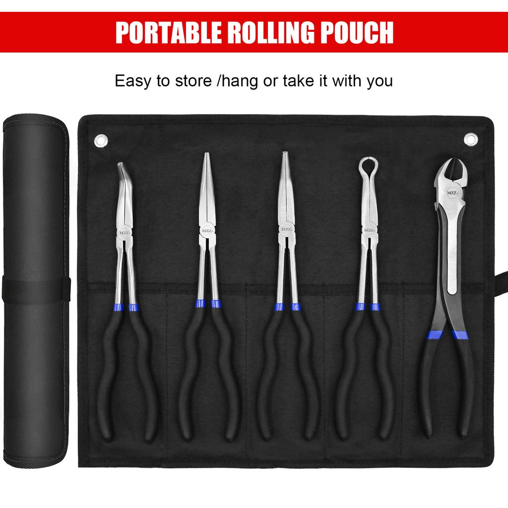 3/5Pcs Hose Gripper Plier Carbon Steel Spark Plug Removal Pliers Long Handle Car Electrical Disconnect Plier Radiator Hose Clamp