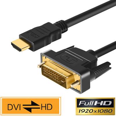 Καλώδιο συμβατό με HDMI σε DVI Αρσενικό 24 1 DVI-D Αρσενικός Προσαρμογέας Επιχρυσωμένο 1080P για HDTV DVD Προβολέα PlayStation 4 PS4/3 TV BOX