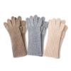Cashmere Autumn and Winter New Style Unisex Pit Strip Leaky Finger Warm Cycling Windproof Knitted Five Finger Gloves
