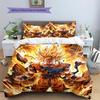 Goku Patterned Pillowcase & Duvet Cover Set Interior Bedding for Bedroom Gift Option for Lovers.-TING