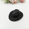 Holographic Neon Glitter Mini Cowboy Hat Western Theme Party Decoration Shiny Prop for Birthday Festival Events