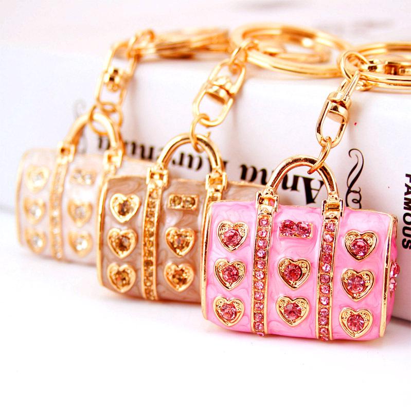 Creative Drip Oil Diamond Handbag Keychain Pendant Gift for Ladies