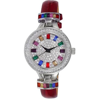 Orologio da Donna Adee Kaye Gems Collection Accenti di Cristallo Quadrante in Pietra Austriaca Multicolor Quarzo AK2522-LCRD