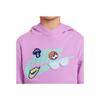 Nike Kids Logo Print Hooded Sweatshirt Kids Sweatshirt Purple Red FD3029-532