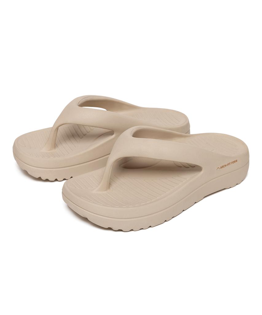 Akiii Classic Arch-Fit Foam Flip-Flops Sahara Beige