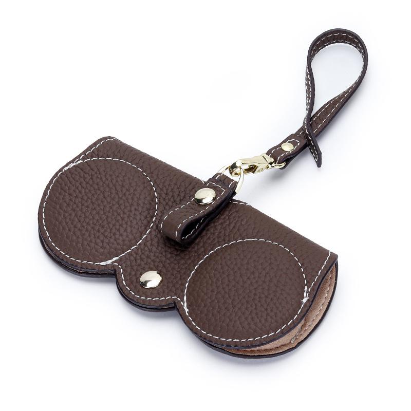 Women's Genuine Leather Sunglasses Case - Cute, Portable, New Ins Style Storage Bag