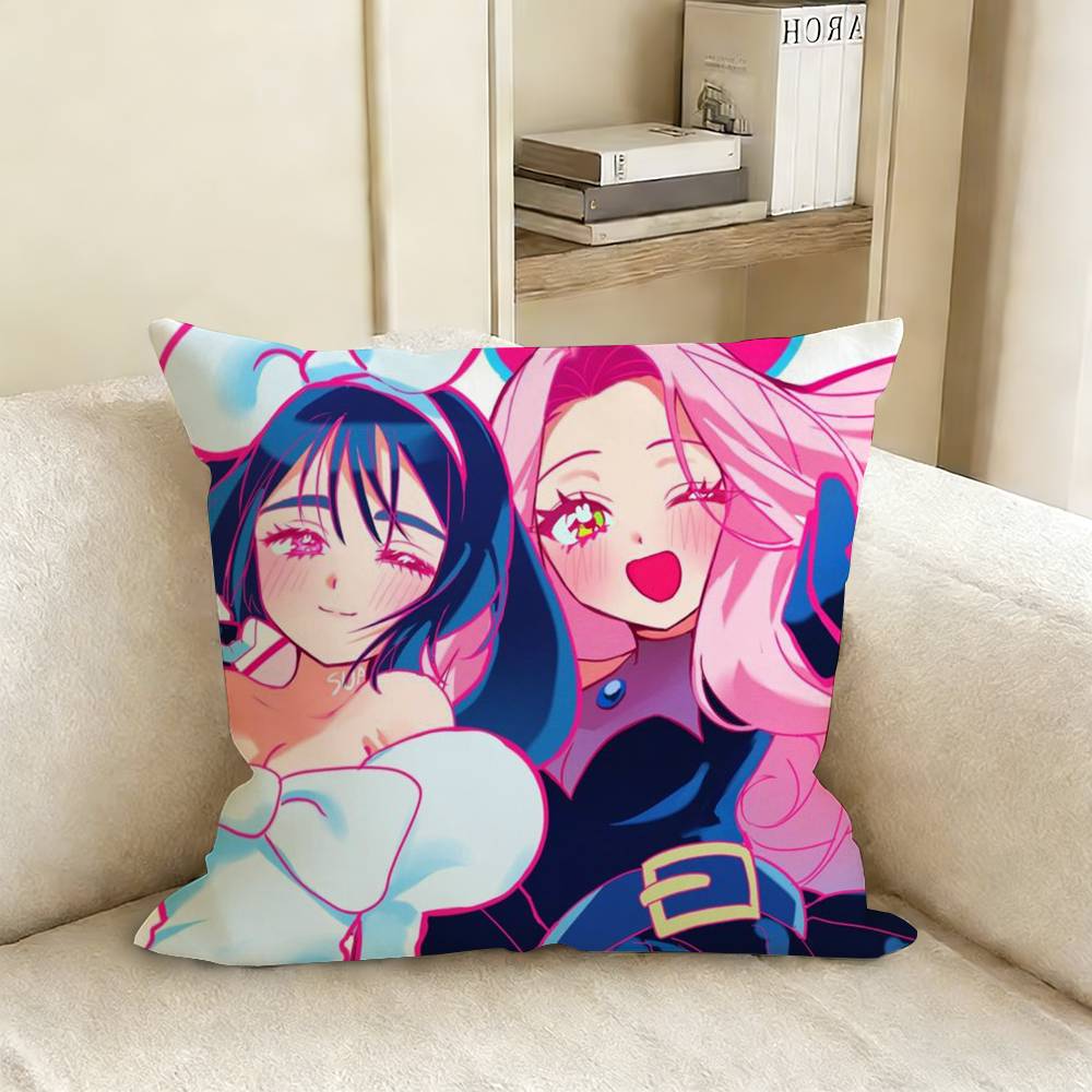 Mizi And Sua Anime Alien StageS Various Sizes Square Pillow Case For Car Home Bedchamber Decor