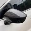 For Mazda 3 Axela 2014 2015- ABS Car Rearview Side Mirror Cover Wing Cap Exterior Door Housing Shell Trim Adhesive Sticker