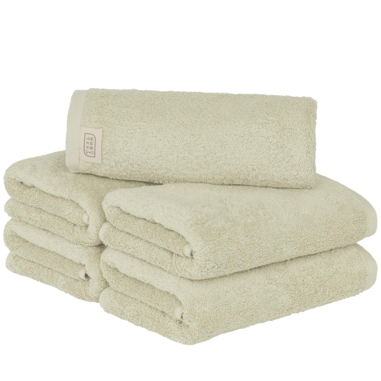 

Towel Laboratory Mini Bath Ash Set of JapanTechnology [Naturally Soft] #024 Towels, Gray, 5, Soft, Thick, Smooth, Long-Lasting, Fast-Absorbent,