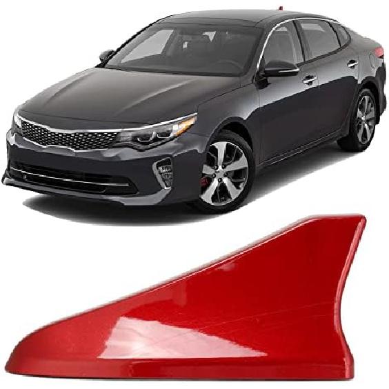 Shark Fin Roof Antenna Cover 96219 D5000EBQK ABS Roof Antenna Aerial Shell Replacement for Sonata Elantra (Red)
