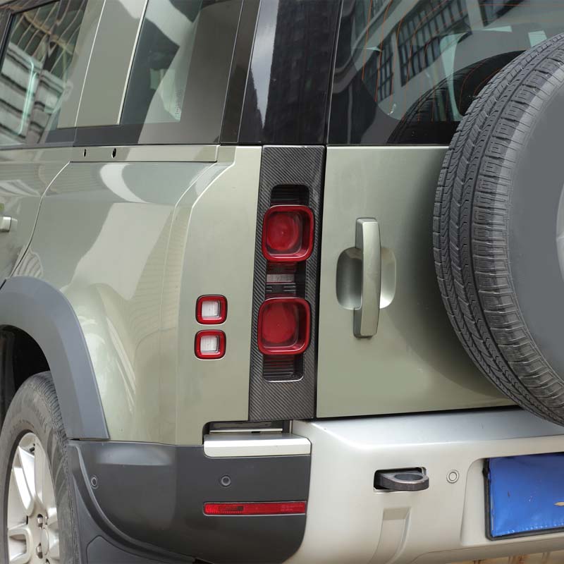 Real carbon fiber For Land Rover Defender 90 110 130 2020-2025 Car Rear Taillight Protection Panel decorative Car Accessories